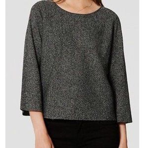 LOFT Speckled Sweater Shirt - Grey